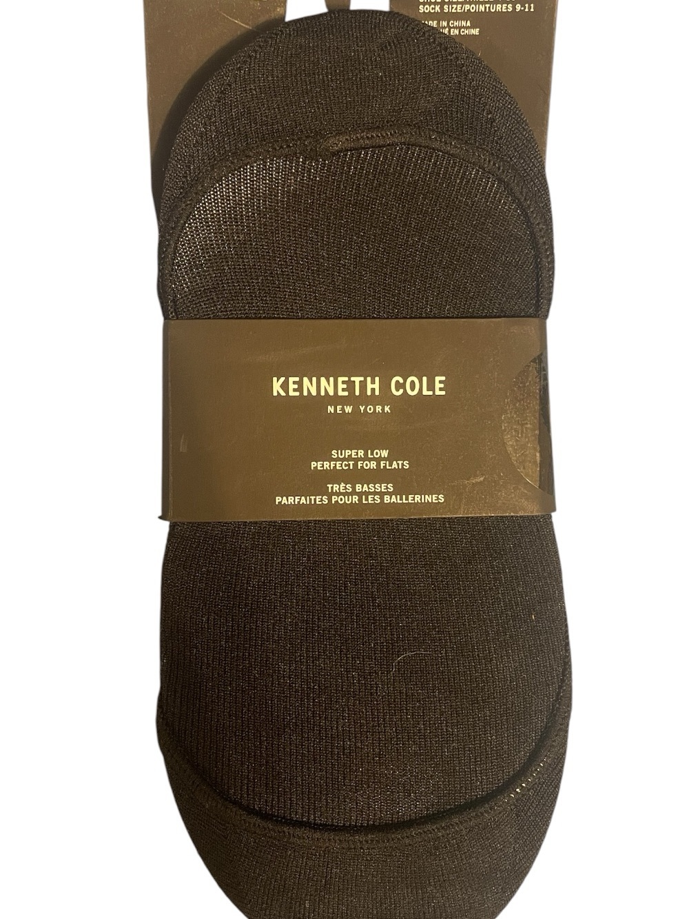 Kenneth Cole Women's Black Super Low No-Show Socks - 3 Pack